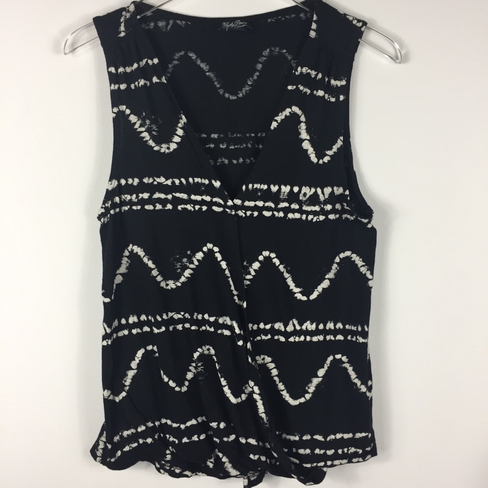 Lucky Brand tribal print black/ white top